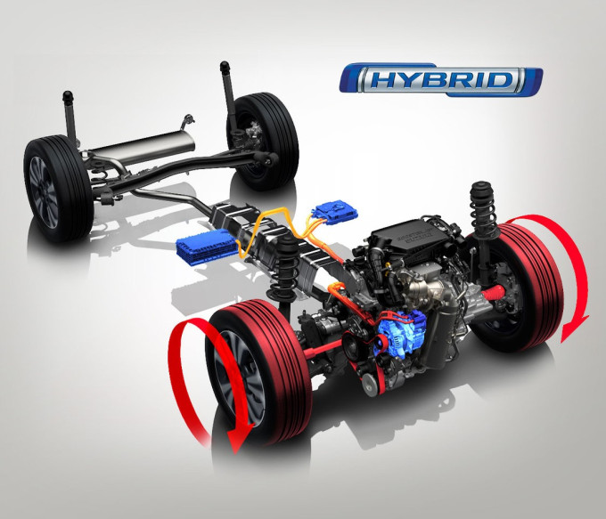 48V hybrid med logo og baggrund