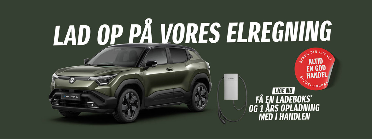 e VITARA INKL. CLEVER LADEBOKS* OG 1 ÅRS OPLADNING