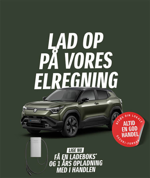 e VITARA INKL. CLEVER LADEBOKS* OG 1 ÅRS OPLADNING